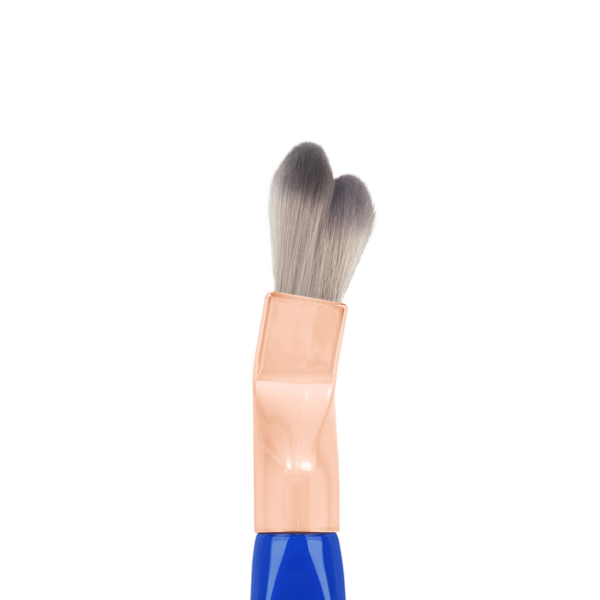 BDELLIUM TOOLS Bdellium Tools Professional Makeup Brush - Golden Triangle 971 Large Slanted Double Dome Blender - With All Vegan and Soft Synthetic Fibers, For Foundation Application & Blending (Blue, 1pc)