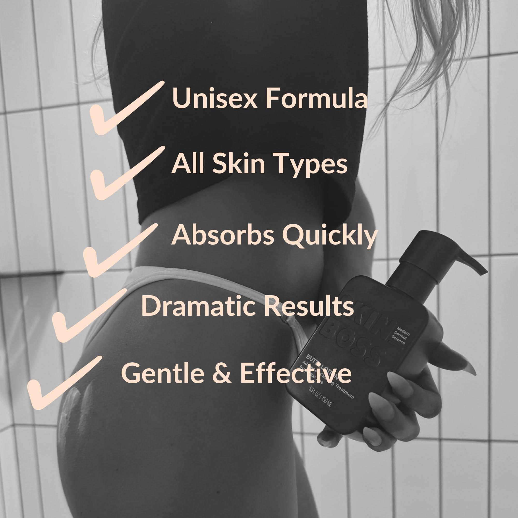 Green Heart Labs Brilliant Booty Kit | Butt Acne Clearing Lotion and ExfoliMATE Magic Body Exfoliating Cloth for Soft & Young Skin (Black)