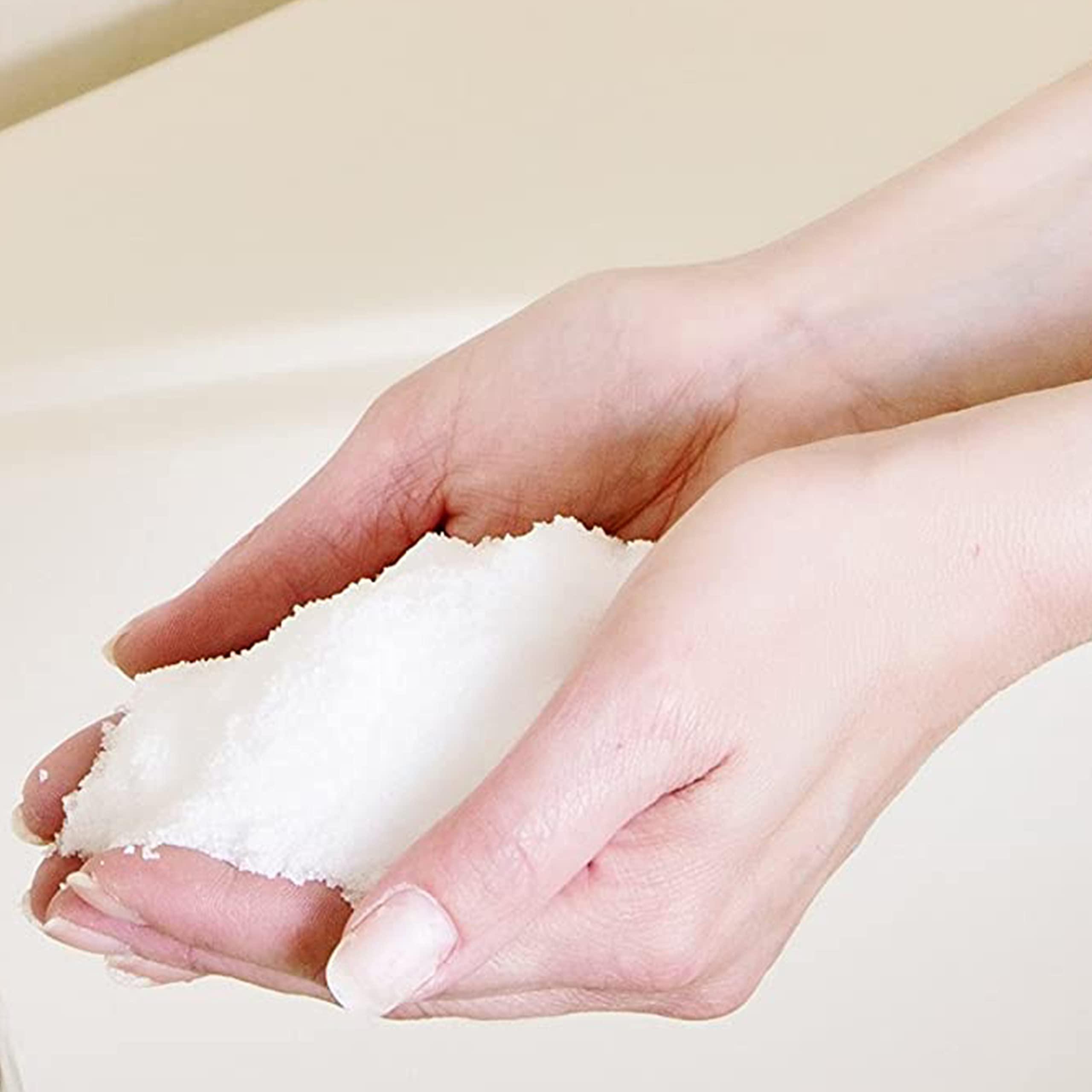 OPO OPO Dead Sea Salt Scrub 12 oz Unscented Pure Natural with Light Unscented Vitamin E Jojoba Exfoliating Face Body Soft Smooth Fresh Skin Hydrating Moisturizing Revitalizing