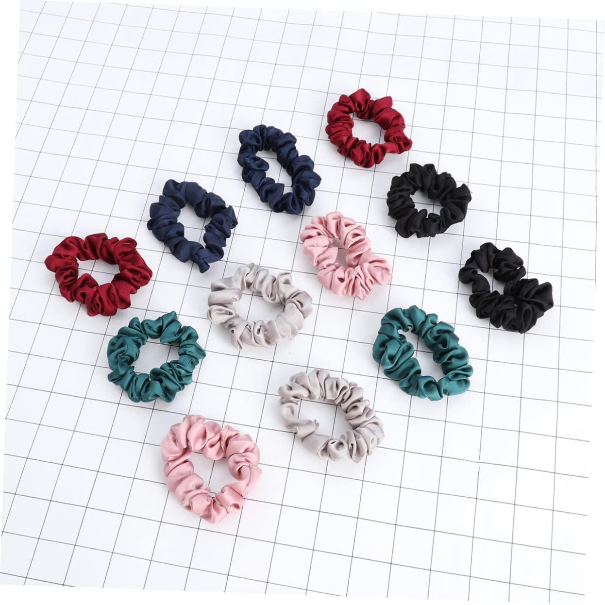 TOVINANNA 12pcs Girl Hair Scrunchy Hair Bands Hair Bands for Womens Hair Scrunchies for Hair Ribbons Satin Hair Scrunchies Satin Hair Tie Hair Bow Ponytail Holder Scrunchies for Women TOVINANNA