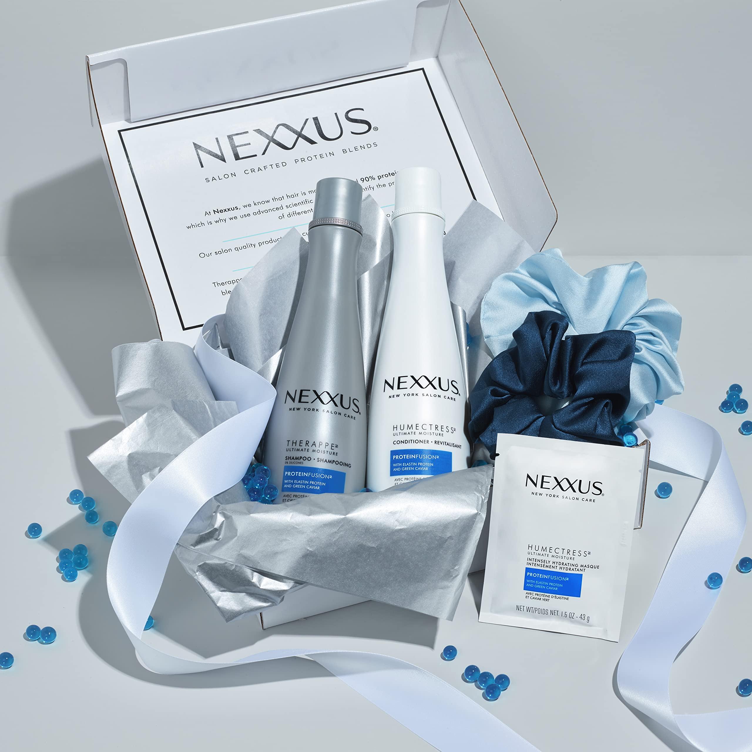 Nexxus Nexxus Therappe Humectress Protein Fusion Shampoo, Conditioner, Hair Mask & Scrunchies for Dry Hair Beauty Gift Set