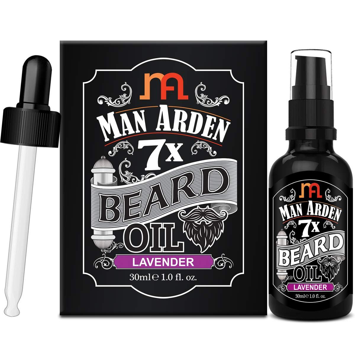 Man Arden Man Arden 7X Beard Oil (Lavender) 30ml, 7 Premium Oils For Beard Growth & Nourishment