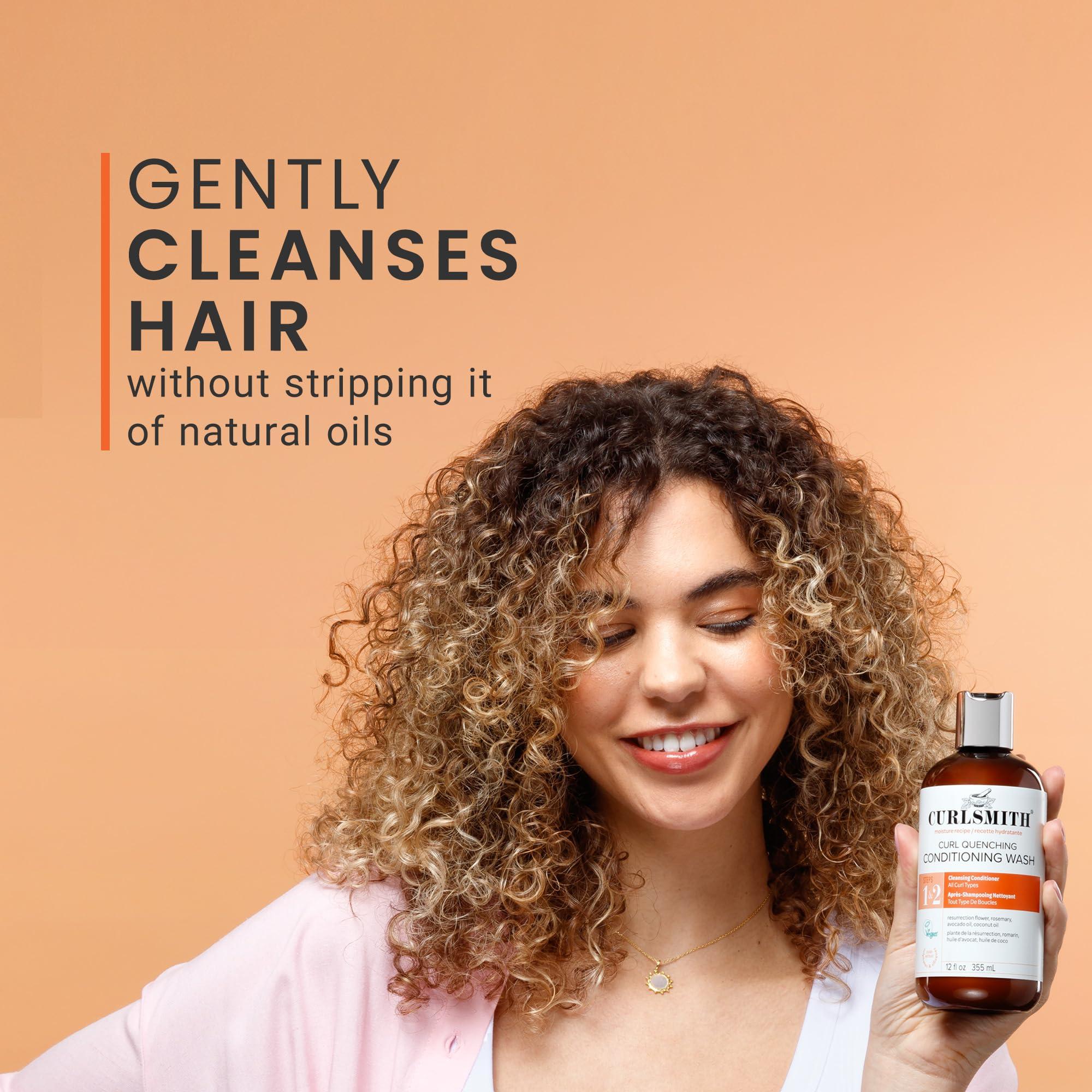 CURLSMITH CURLSMITH - Curl Quenching Conditioning Wash - Vegan Cowash 2 in 1 Conditioner and Shampoo for Wavy, Curly and Coily Hair (3oz)