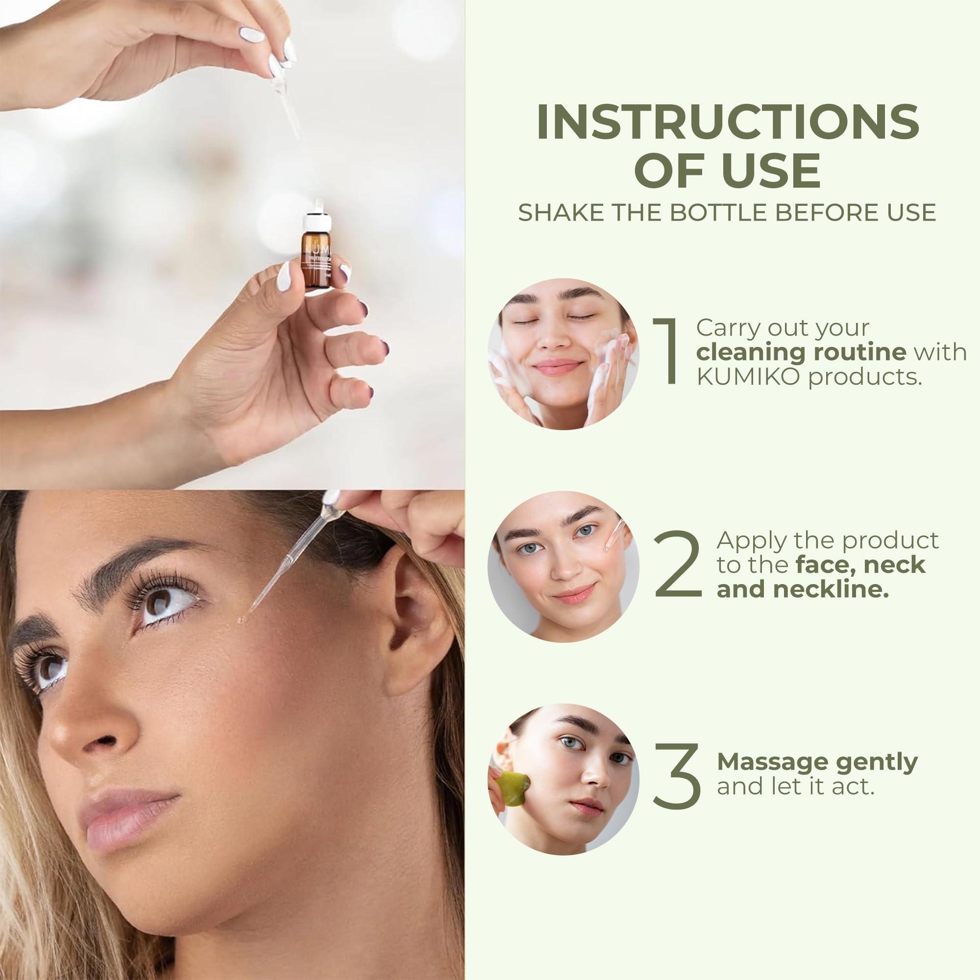 KUMIKO K KUMIKO Ultimate Age Defying Matcha Revitalizing Facial Ampoule for Men and Women - Facial Serum Hydrates & Plumps Skin - Defend, Restore and Rejuvenate All Skin Types with Vitamin C - 15 Vials