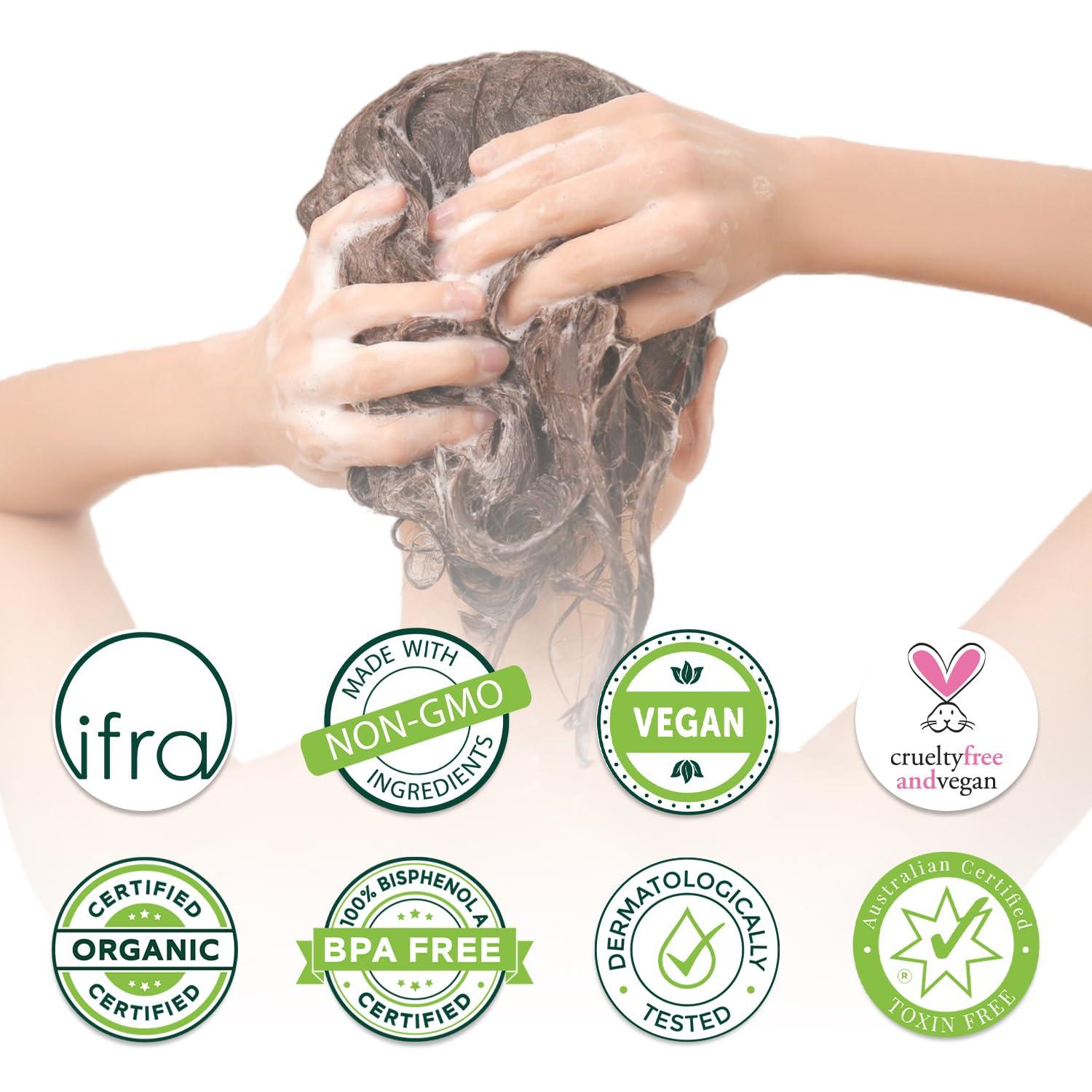 The Organic Forest  VEGAN . PURE . NATURAL Organic Anti Dandruff Shampoo and Conditioner Set | Infused with Apple Cider Vinegar, Tea Tree Oil & Shea Butter | Sulfate-Free, Hydrating, Frizz Control | Curly Hair, Men & Women, Natural Ingredients