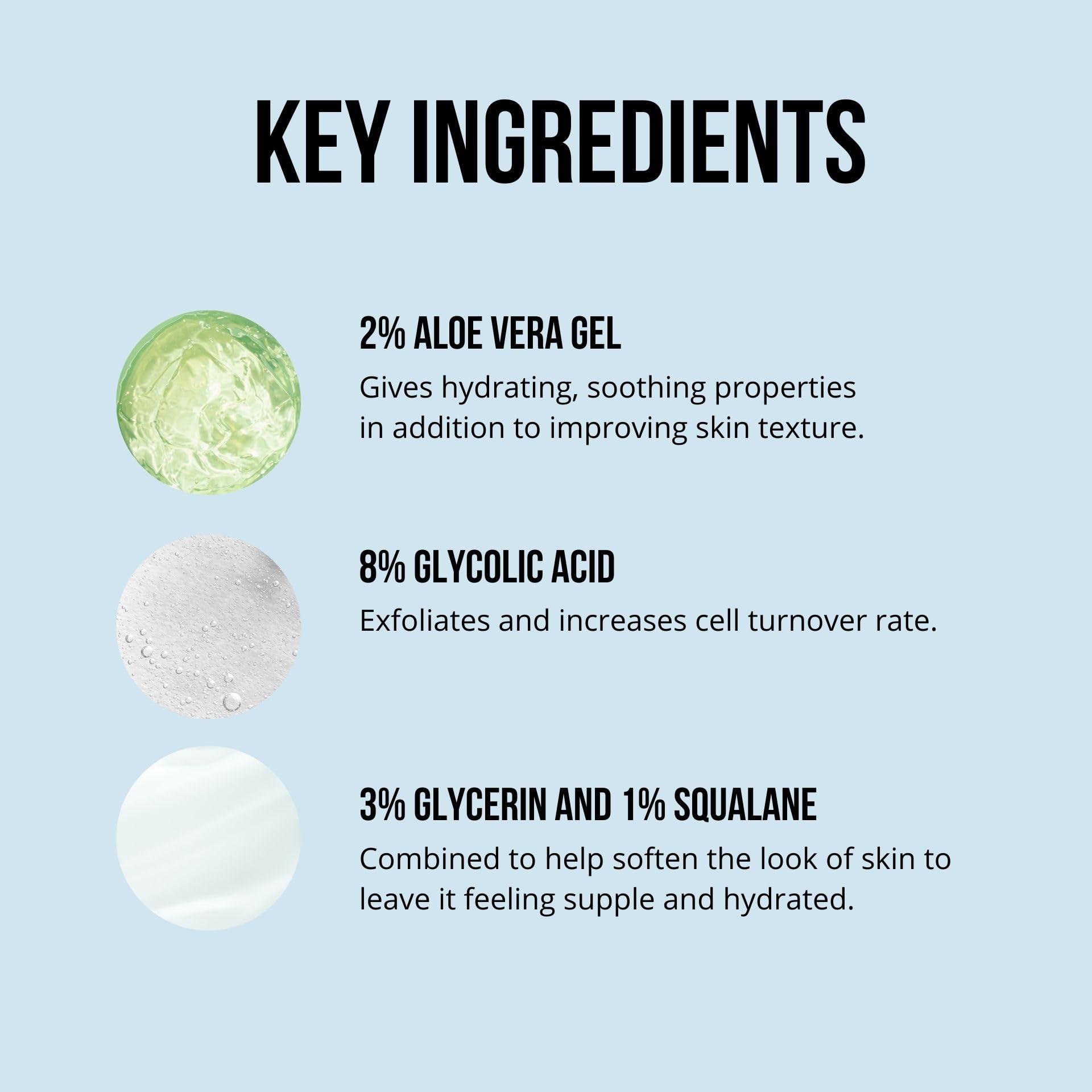 Nip+Fab Nip+Fab Glycolic Fix Overnight Skin Reviver Extreme 8%, 1.52 fl oz, Face Skin Exfoliant with Lactic Acid and Special Formula to Soften, Hydrate and Regenerate