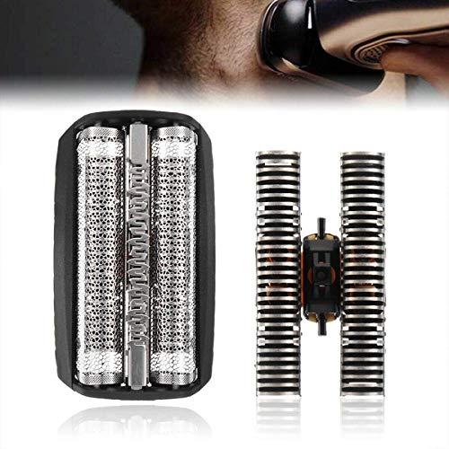 USonline911 Shaver Foil&Cutter w/Rozor Shaver Oil+ Clean Brush for Braun 31S 31B 5000 6000 Series 3 350 360 380 5612 5770 6520