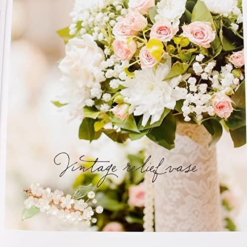 WANLIAN White Flower Hair Barrettes for Women Small Decorative Hair Clips with an Appearance of Blooming Flowers Elegant Hair Clips with Pearls for Prom and Wedding