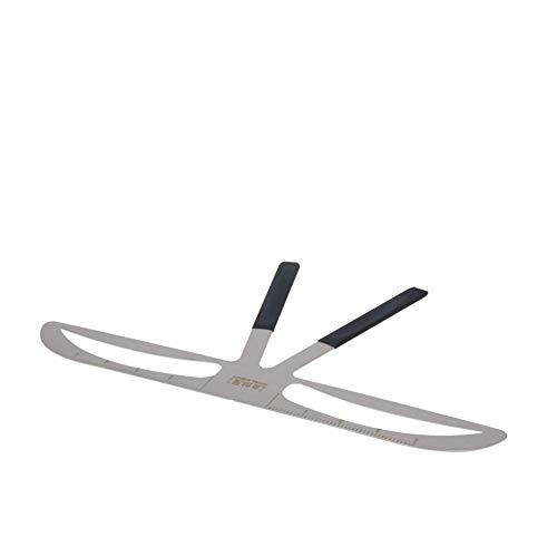 Utoolmart Utoolmart Eyebrow Shaping Ruler, Stainless Steel Eyebrow Ruler Measurement Tool, 3-Point Positioning Eyebrow Shaper Stencil, Reusable Eyebrow Template Makeup Tool Kit, Natural Eyebrow, 1 Pcs