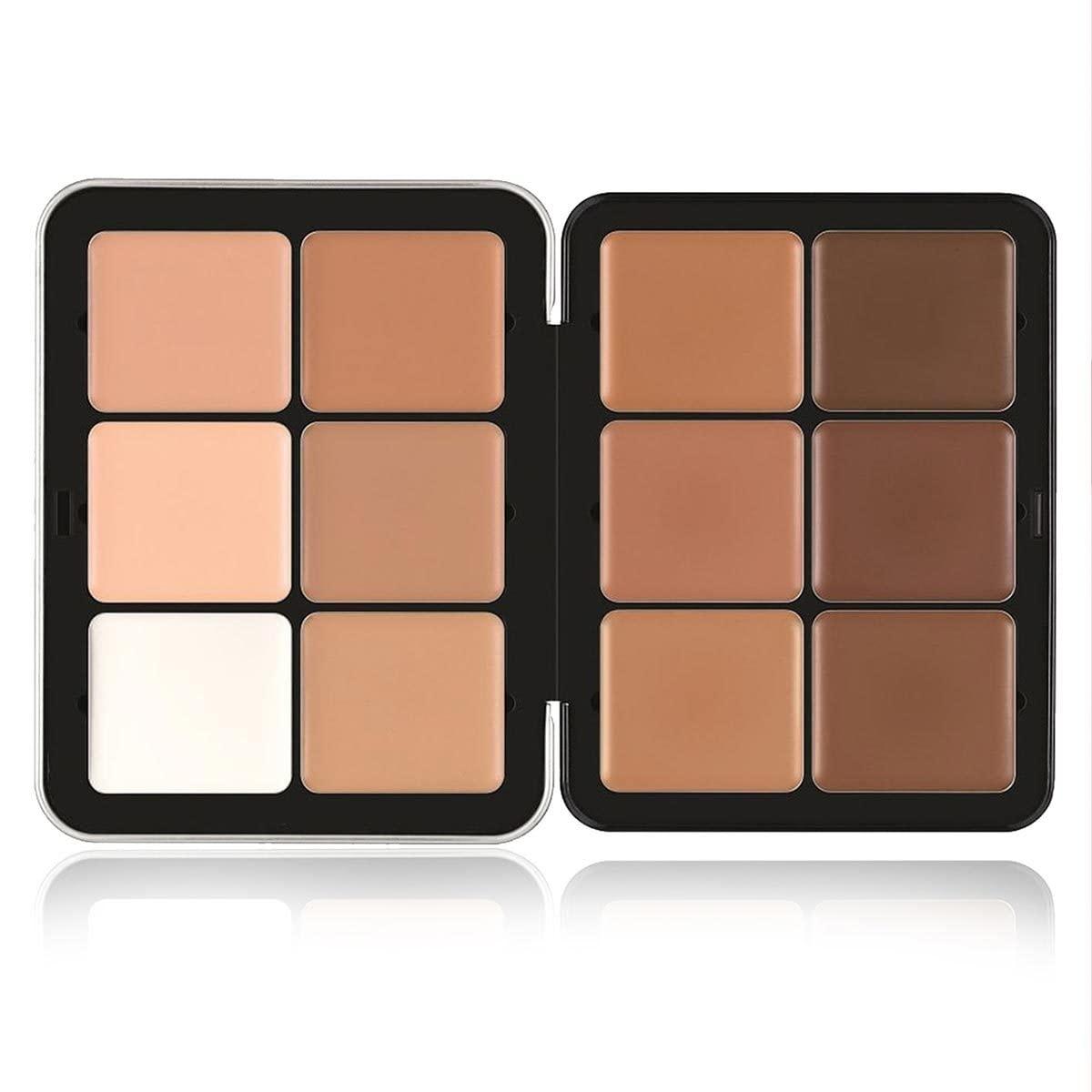 Kteubro 12 Color Concealer Palette Correcting Concealer Cream 12 Color Concealer Foundation Palette,Long-Wearing Full Coverage Makeup