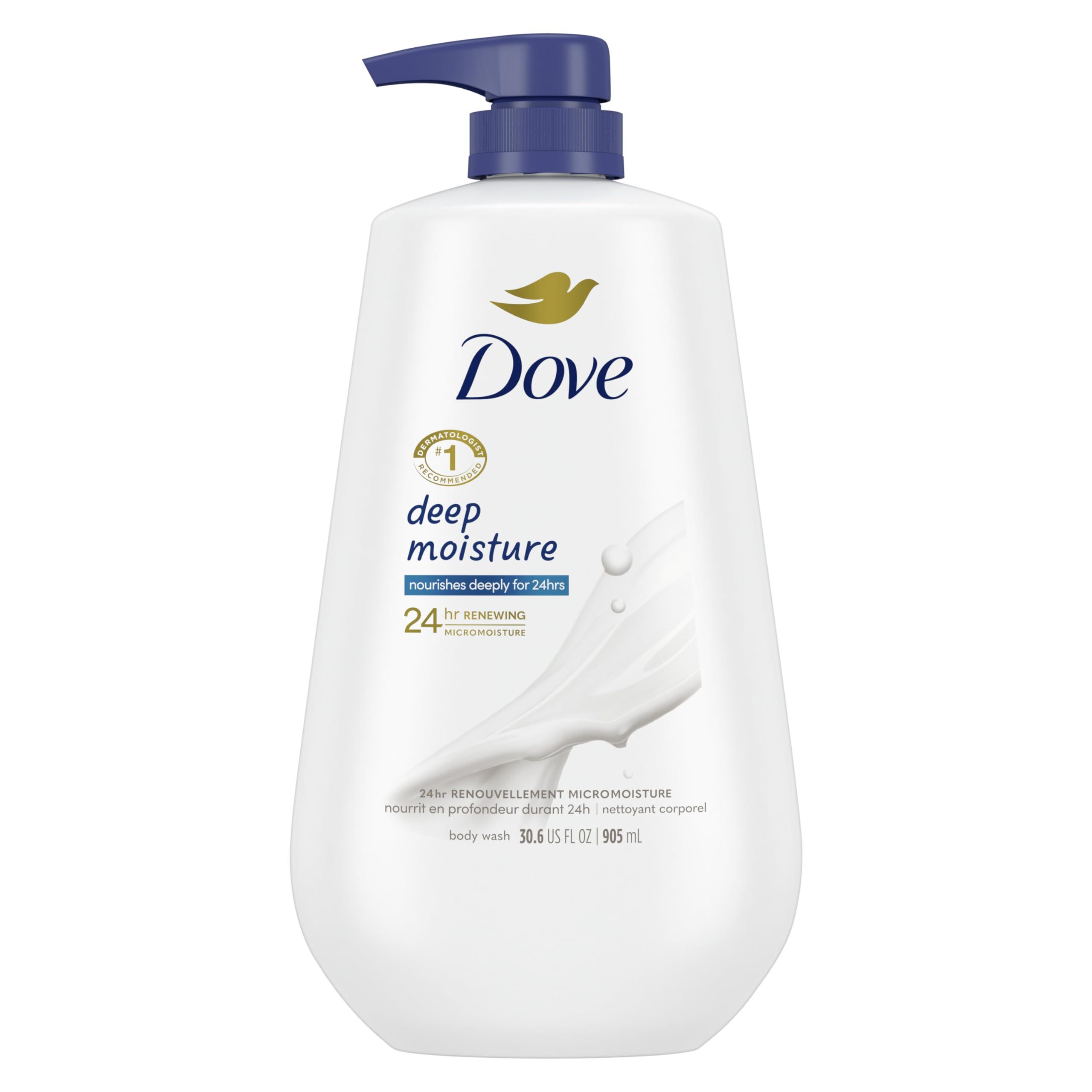 Dove Dove Beauty Bar for Softer Skin 14 Bars and Deep Moisture Body Wash for Dry Skin 30.6 oz