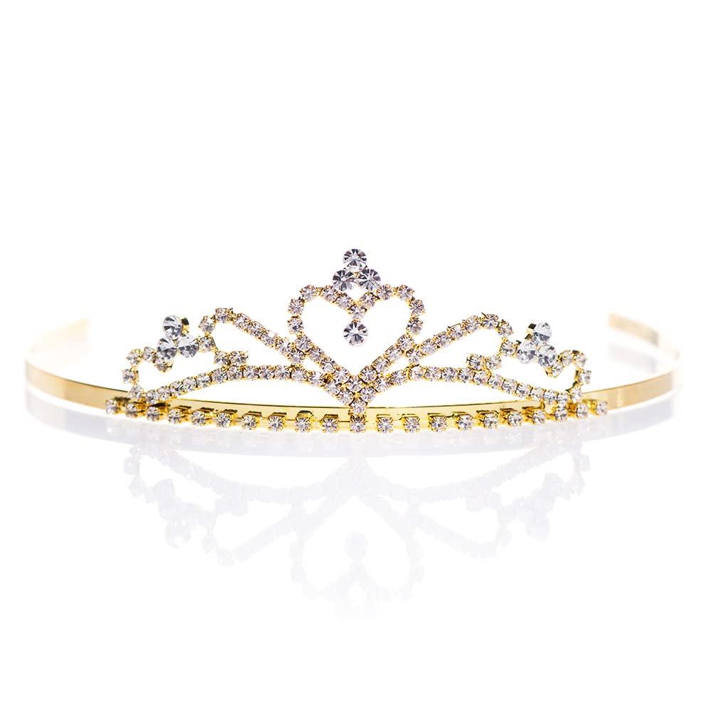 Anderson's Anderson's Gold Hazel/Gold Alisa 5-piece Crystal Tiara Set, Pageant Crowns, Queen And Princess Prom Tiaras Set, For Prom, Homecoming, Pageant, Wedding, School Dance, Award, Costume, Party, Event