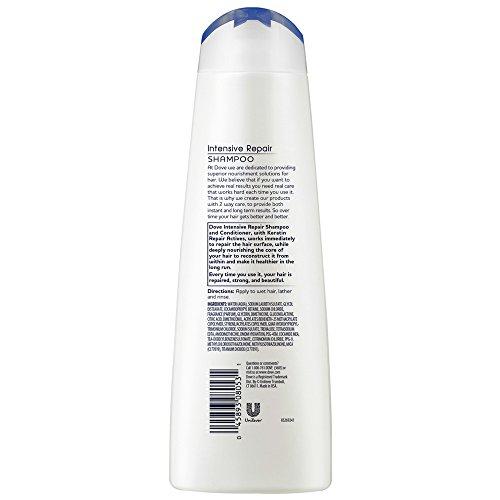 Dove Dove Shampoo 12 Ounce Intensive Repair Damage Solutions (354ml) (3 Pack)