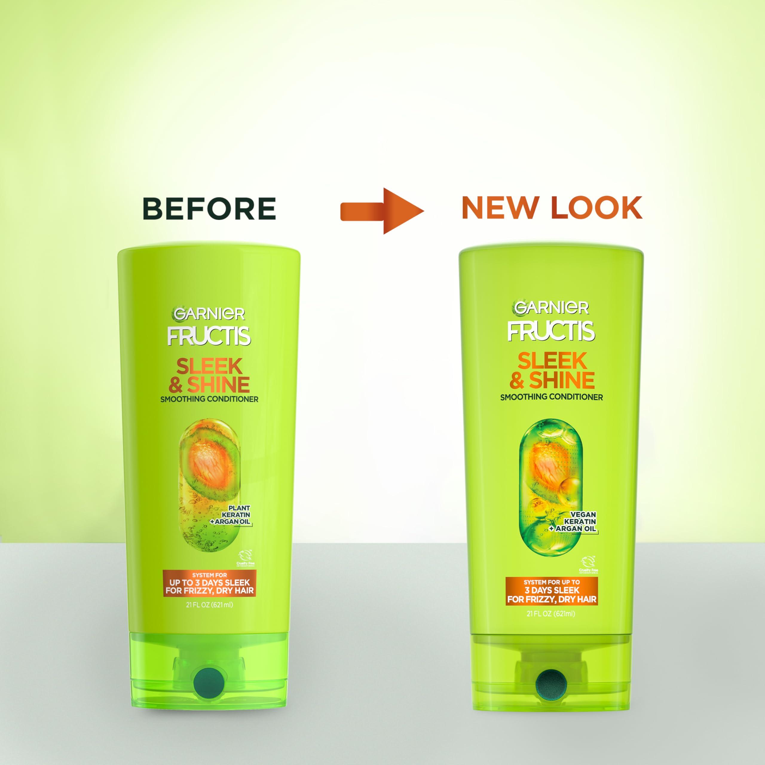 Garnier Garnier Fructis Sleek & Shine Conditioner, Frizzy, Dry, Unmanageable Hair, 21 fl. oz.(Packaging May Vary)