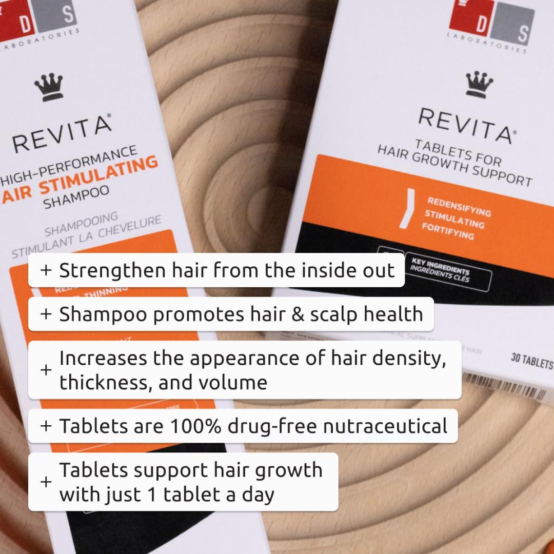 DS Laboratories DS Laboratories Revita Shampoo & Tablets - Hair Regrowth Treatment and Thickening Products for Thinning or Shedding Hair
