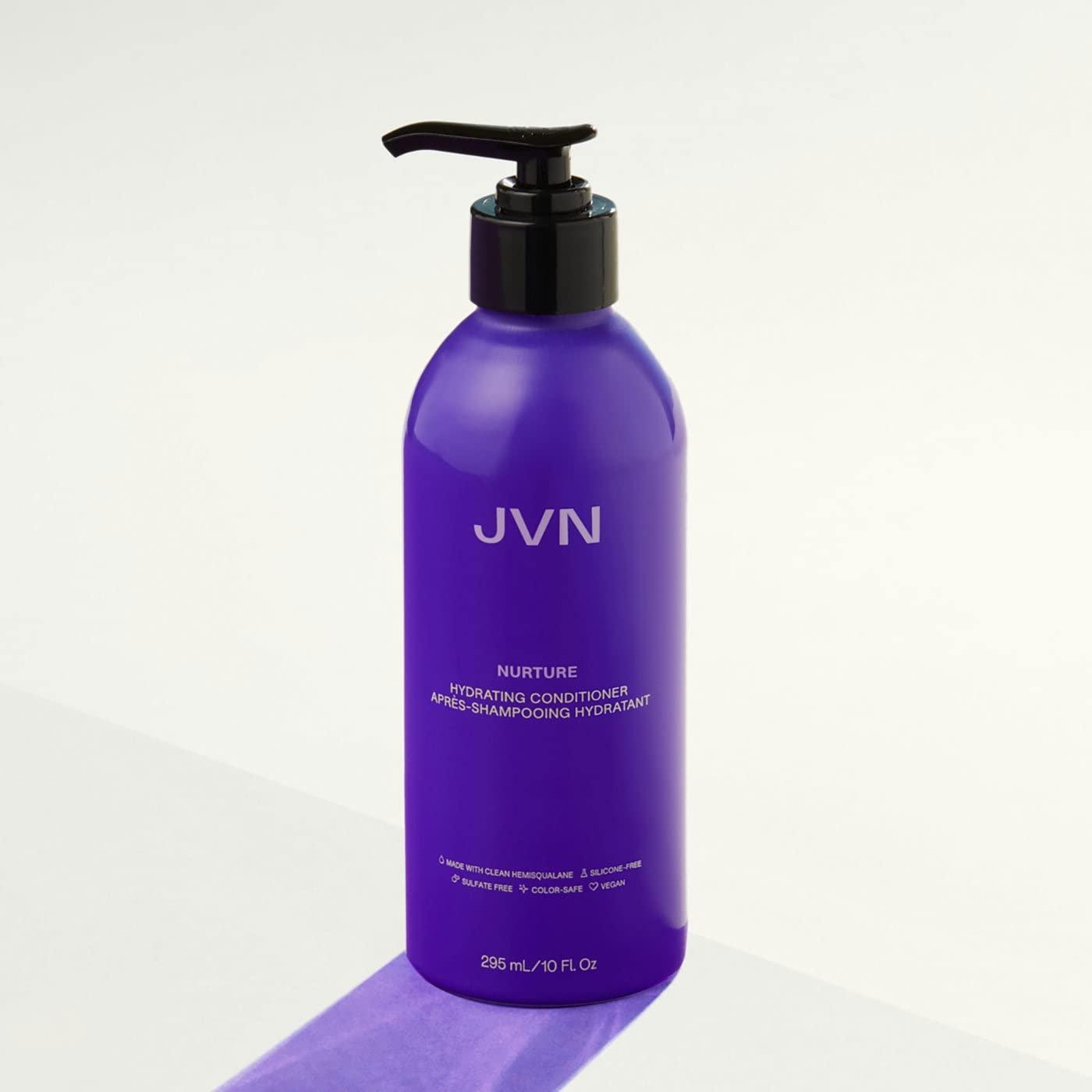 JVN JVN Nurture Hydrating Conditioner, Moisturizing Conditioner for All Hair Types, Detangles & Softens Hair, Made with Clean Hemisqualane (10 Fl Oz)