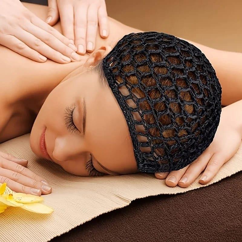 Tubi Tubi Mesh Crochet Hair Net Knit Snood Hat Thick Short Women Hairnet Wrap Doobie Dominican Snoods Cover Ornament for Sleeping Multi