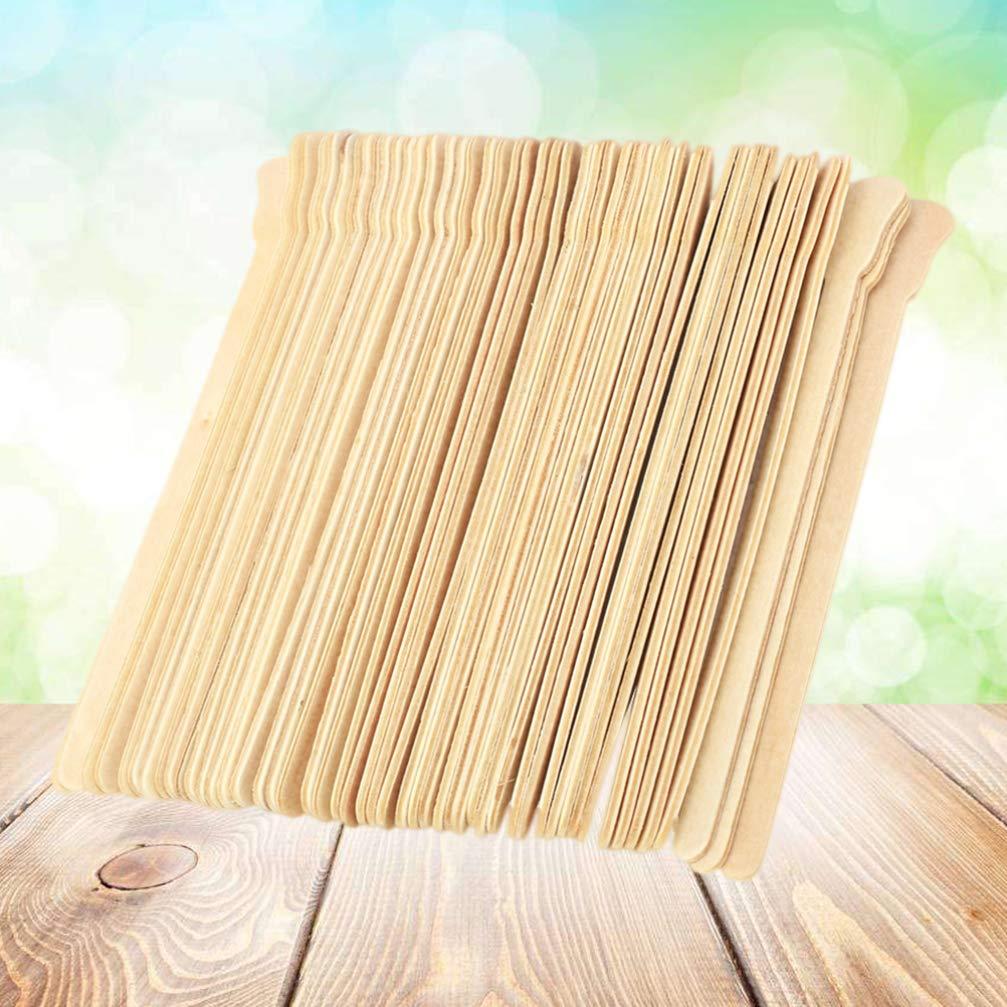 NUOBESTY NUOBESTY 100pcs wax sticks eyebrow spatula Disposable Waxing Rods waxing spatulas boots wood waxing craft sticks wood facial stir sticks wax rods Body small wooden shovel Bamboo