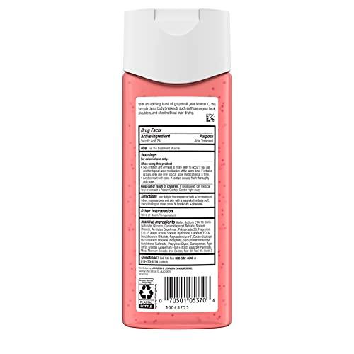 Neutrogena Neutrogena Body Clear Acne Treatment Body Wash with 2% Salicylic Acid Acne Medicine to Prevent Body Breakouts,Pink Grapefruit Shower Gel for Back,Chest & Shoulders,Vitamin C,8.5 fl. oz (Pack of 3)