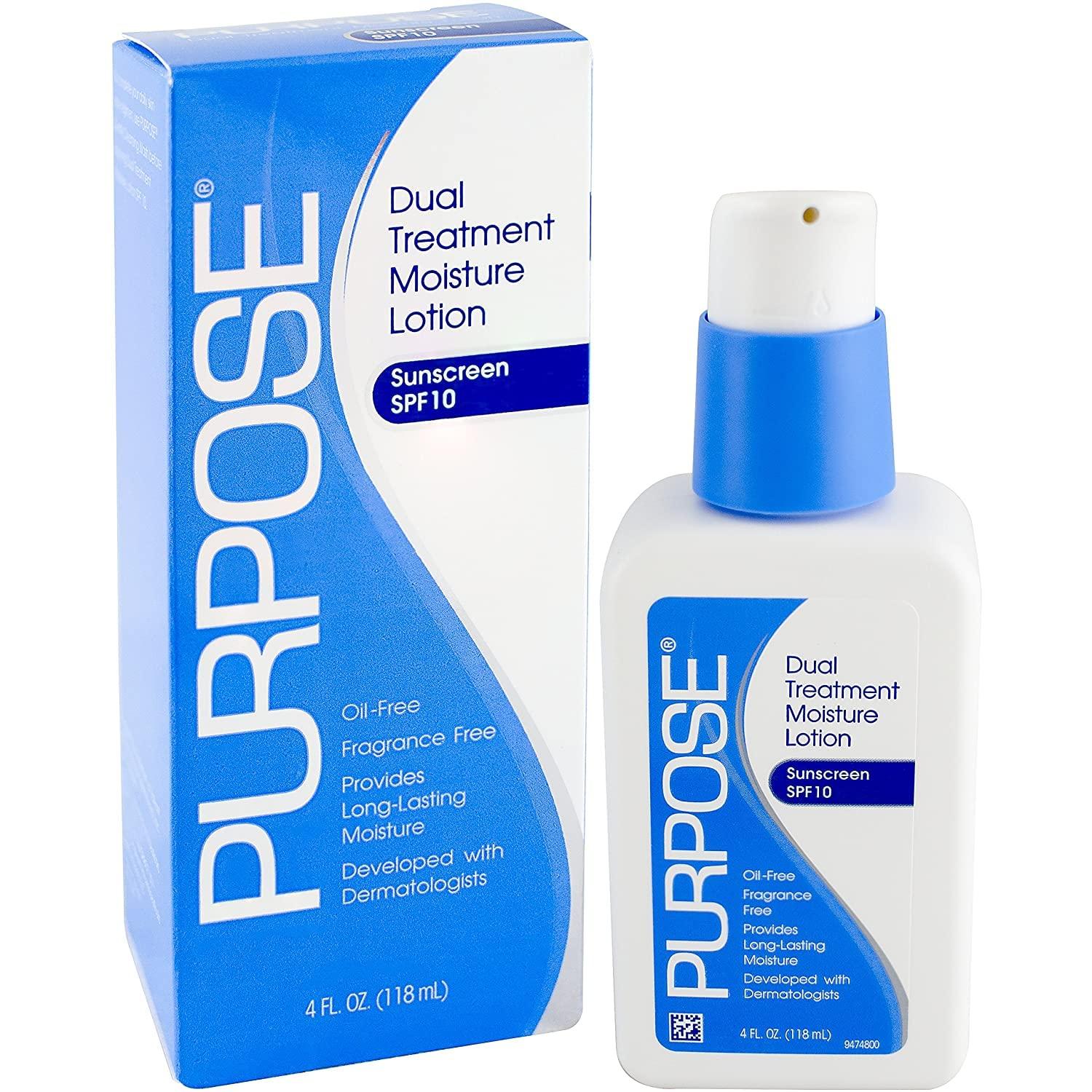 With a Purpose PURPOSE Dual Treatment Moisturizer, SPF 10 4 oz (Pack of 2)