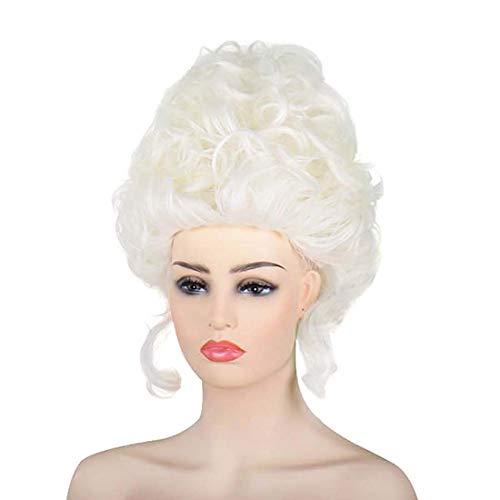 Wraith Of East 18th Century Baroque Marie Antoinette Wigs Ladies Adult Halloween Cosplay Accessories (Ivory)