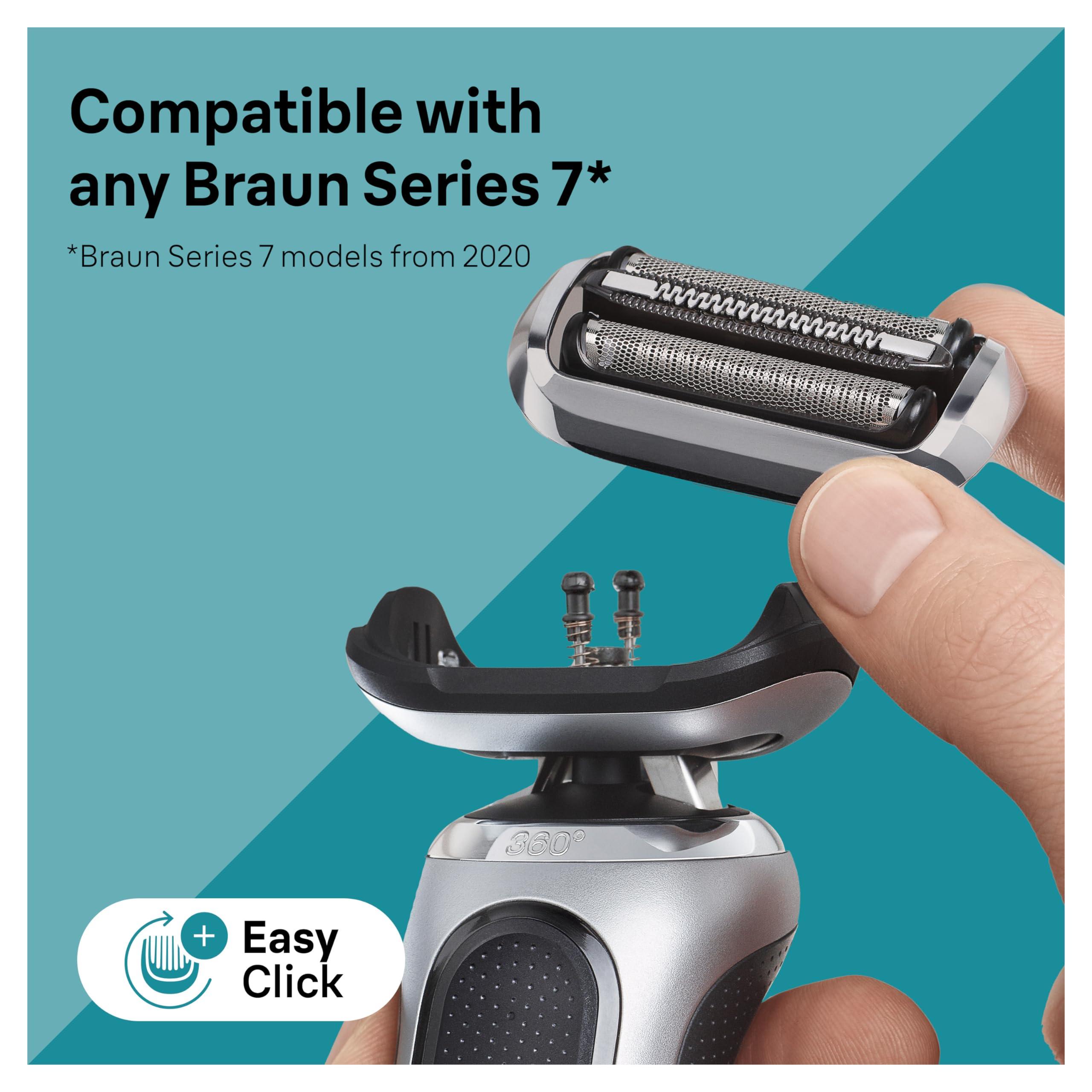 Braun Braun Series 7 Electric Shaver Replacement Head, Easily Attach Your Shaver Head for a Shave as efficient as Day one, Compatible with New Generation Series 7 Shavers, 74S, Silver