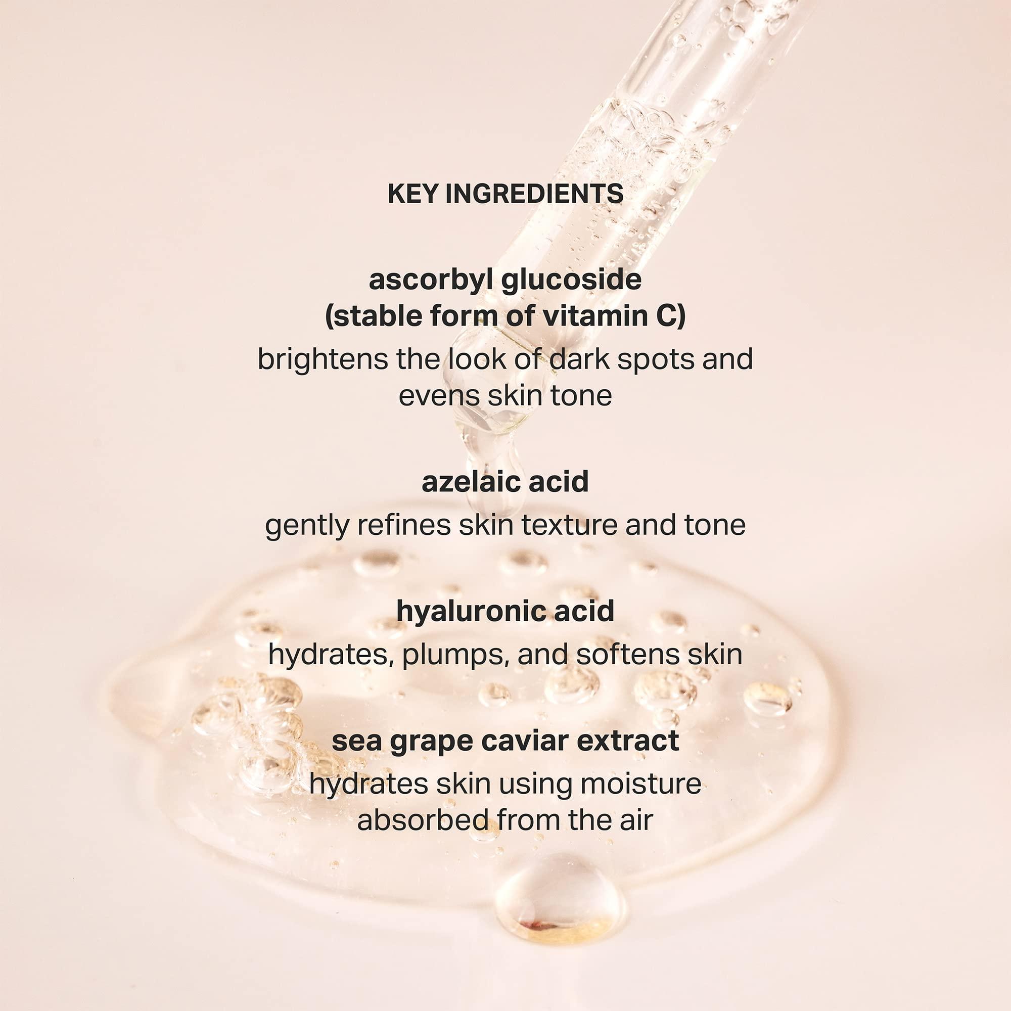 Cocokind Cocokind Vitamin C Glow Serum with Azelaic Acid and Sea Grape Caviar for Bright and Even Skin, 1 Fl Oz