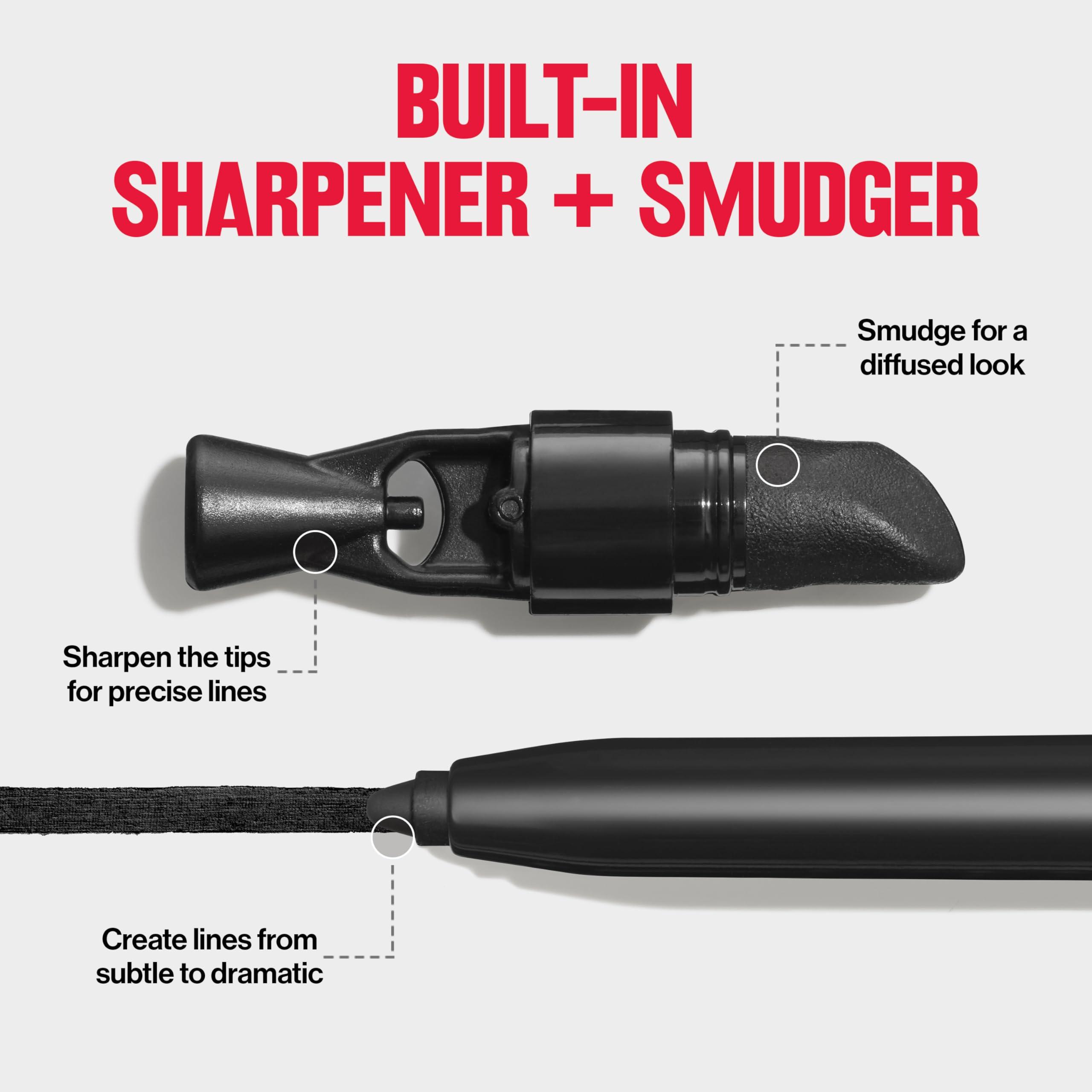 REVLON Revlon ColorStay Pencil Waterproof Eyeliner, Smudge-Proof, Eye Makeup with Built-In Sharpener, Packaging May Vary, 202 Black Brown, 2 pack