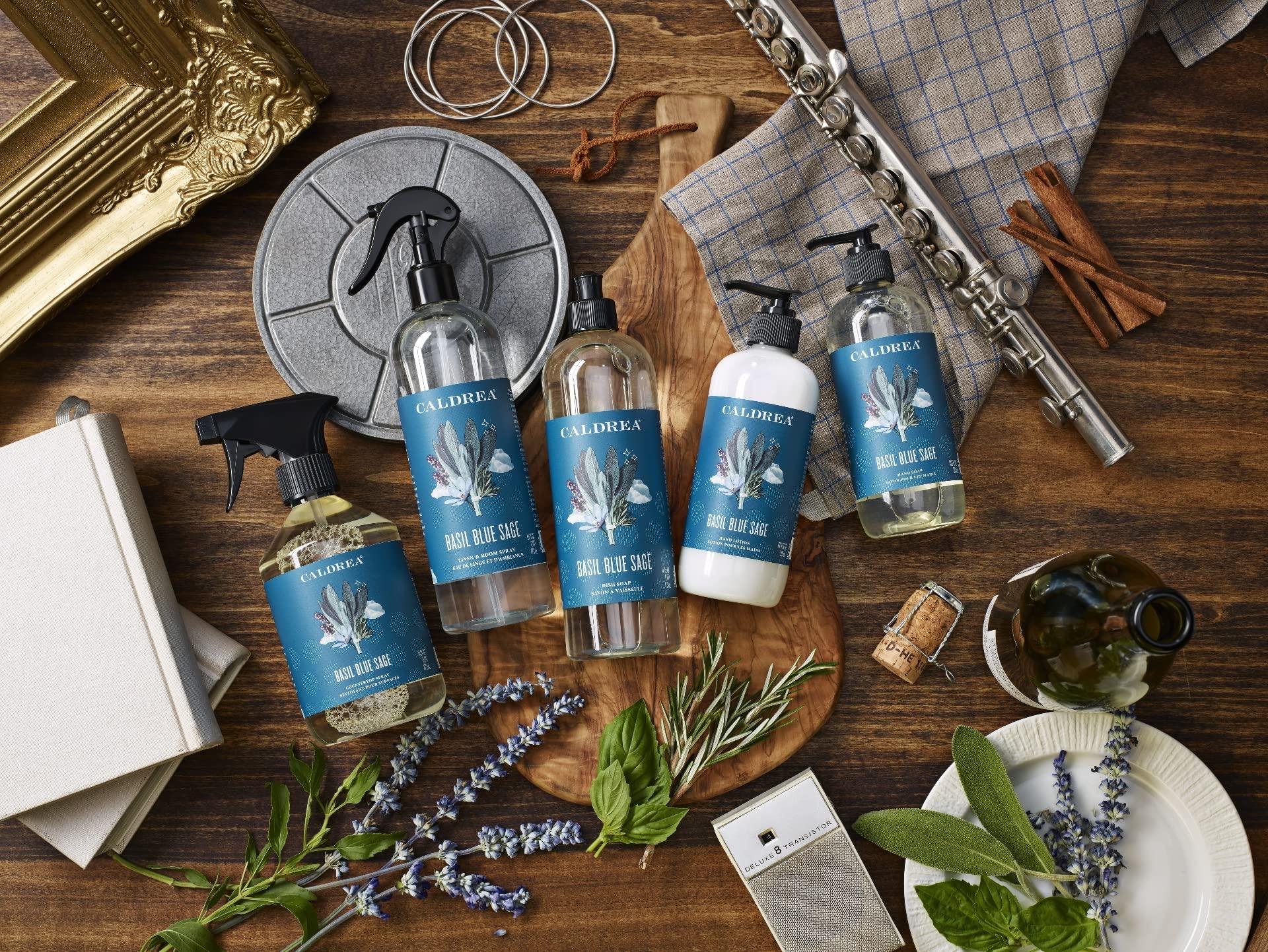 Caldrea Caldrea Hand Lotion, For Dry Hands, Made with Shea Butter, Aloe Vera, and Glycerin and Other Thoughtfully Chosen Ingredients, Basil Blue Sage Scent, 10.8 oz