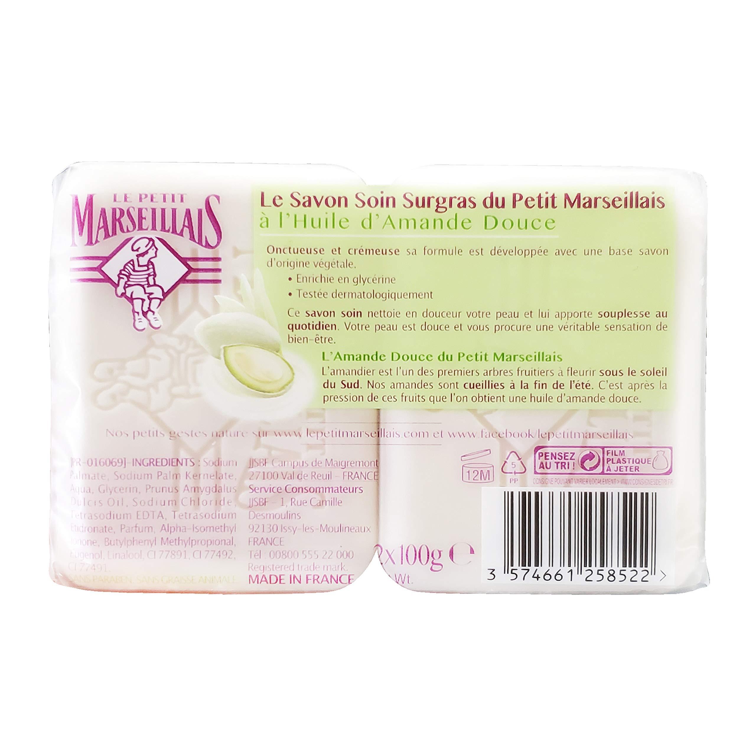 Le Petit Marseillais Le Petit Marseillais Savon Soin Surgras - French Surgras with Almond Oil Soap (2 Pack, Total of 14oz)