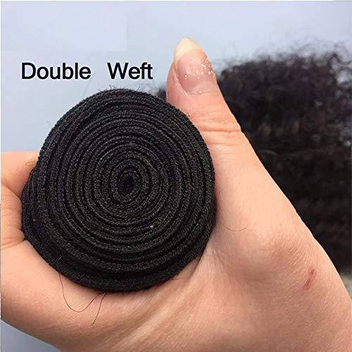 Nicewig Hair Afro Kinky Curly Hair Extensions Human Hair weave 4B 4C Curly Hair 1 Bundles Double Weft Remy Hair for African American Black Women 100g/pcs