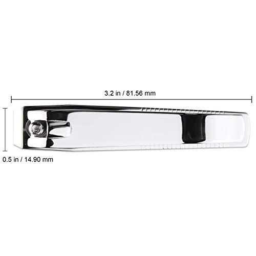 Beauticom 3pcs Large Beauticom Stainless Steel Straight Nail Clipper - Professional Ultra Sharp Sturdy Silver Finger Nail and Toe Nail Cutters for Acrylic Nails Grooming Manicure