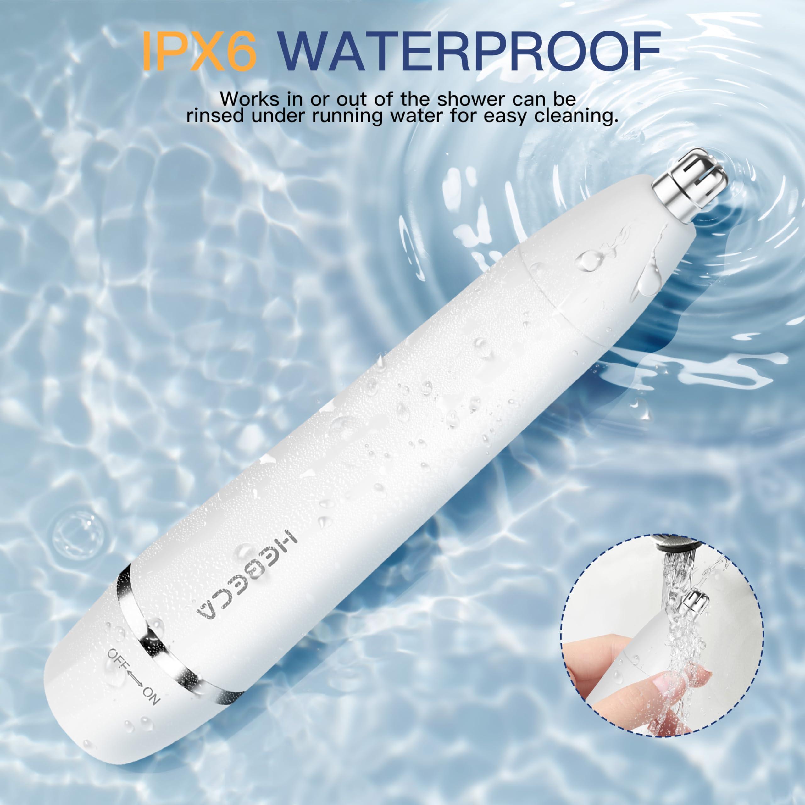 HEBECA HEBECA Nose Hair Trimmer for Women Men - Electric Ear and Nose Trimmer Rechargeable Eyebrow Trimmer, Portable Waterproof Facial Hair Removal for Face Ear Nose Eyebrow Trimming (Silver)