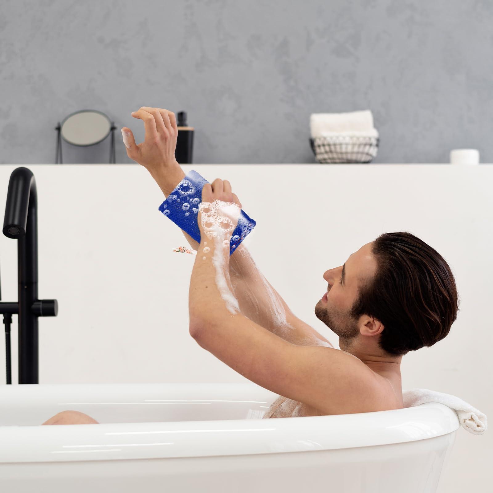 Sliverdew 4 Pack Soap Savers for Bar Soap Exfoliating Net Mesh for Shower Holder Mesh Foaming bag for Bath and Shower(5.5 x 3.5 In, 4 Colors)