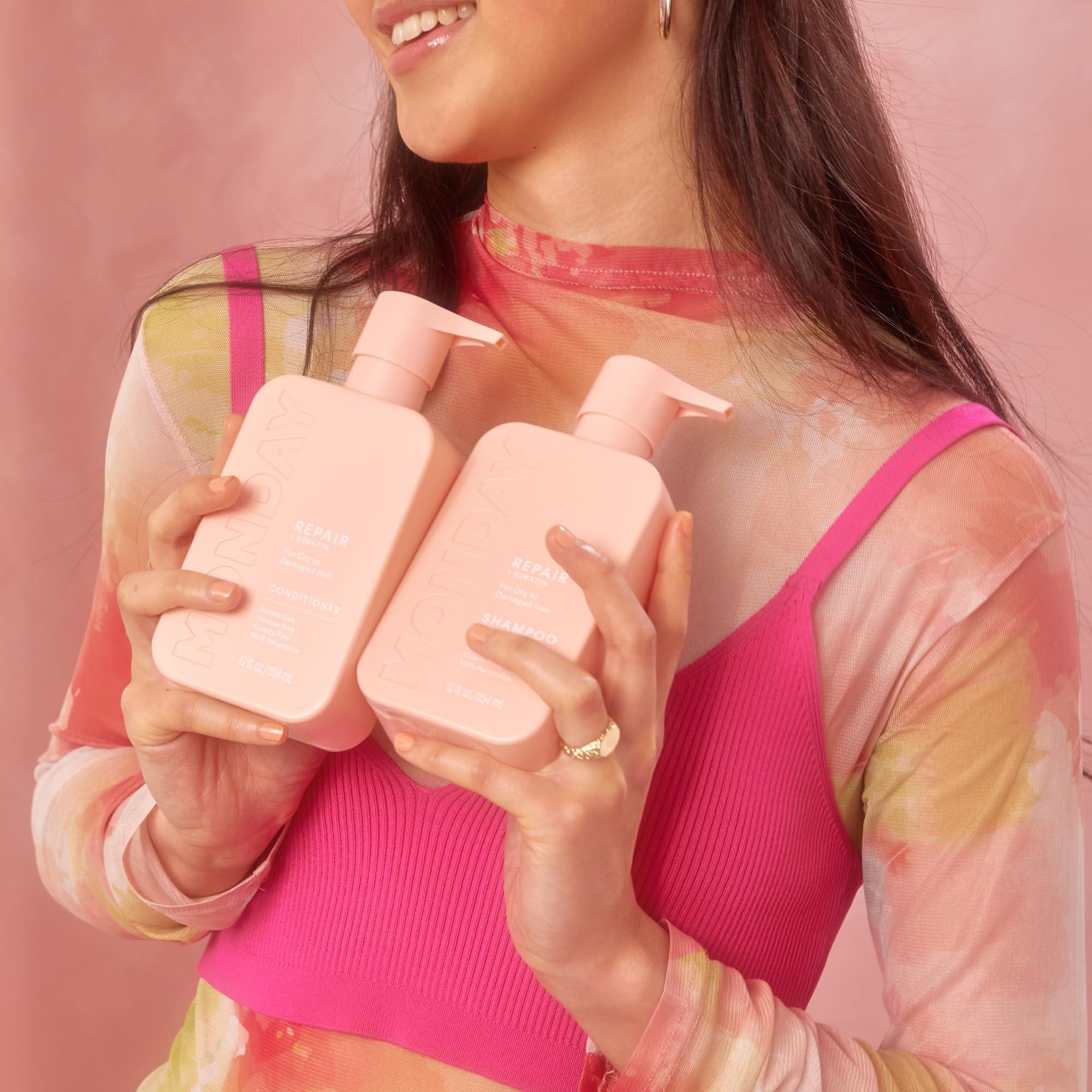 MONDAY HAIRCARE MONDAY HAIRCARE Repair Shampoo 12oz for Dry to Damaged Hair, Made with Keratin, Coconut Oil, Shea Butter and Vitamin E (350ml)