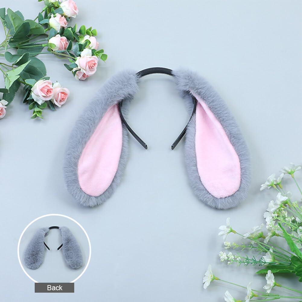 Zcargel Zcargel Puppy Ears Headband Pug Ear Headband Dog Ear Headband Soft Plush Headwear Dog Headband with Dog Ears for Kids Adults