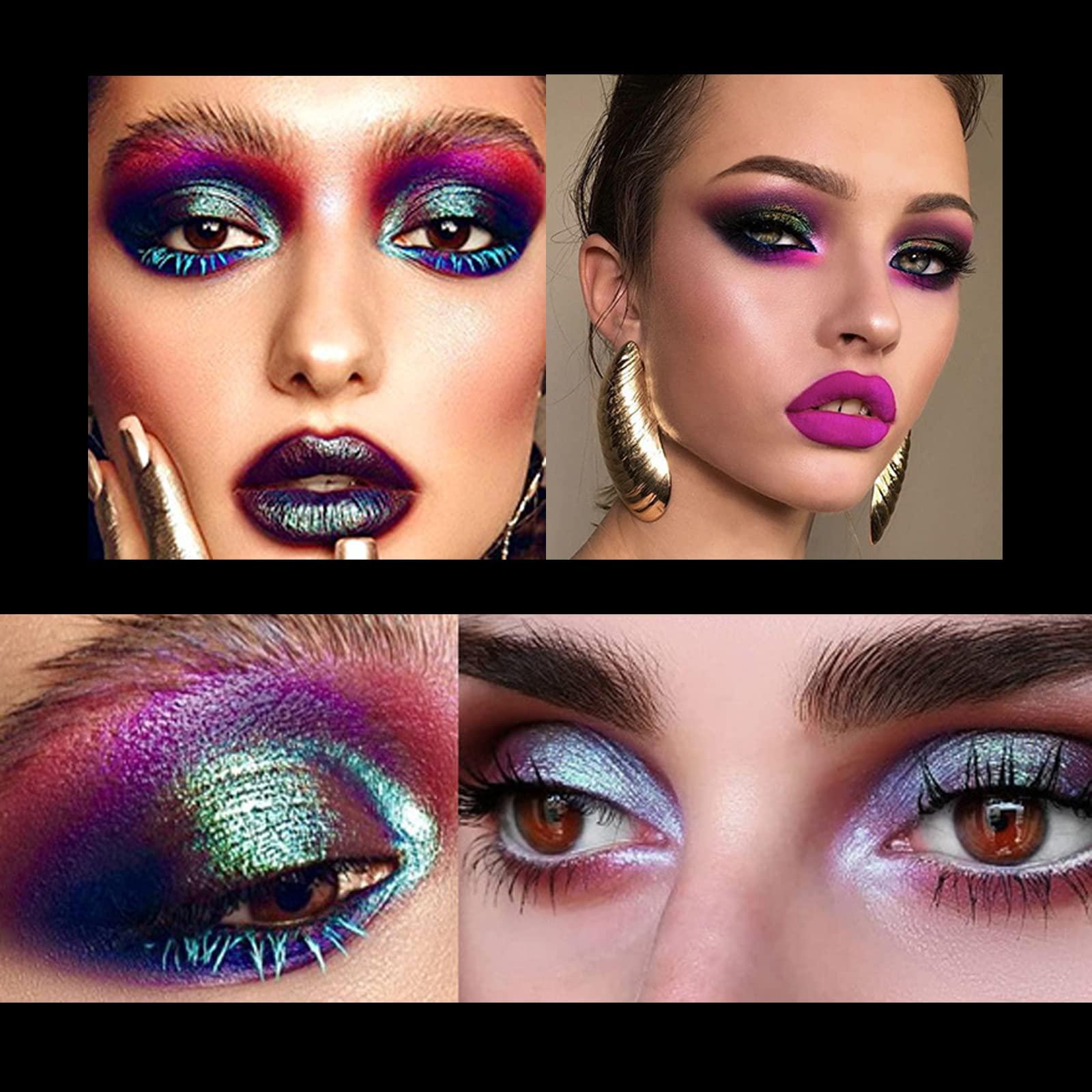 Domality Domality Chameleon Eyeshadow Liquid Set, 3pcs Intense Color Shifting Multichrome Eyeshadow, Highly Pigment Metallic Long Lasting Quick-Drying No Creasing Eye Makeup