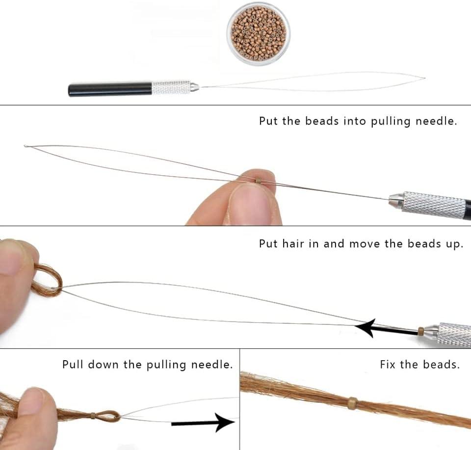 WDLBGWXJ WDLBGWXJ Nano rings Silicone Lined Nano Beads Micro Rings Beads Copper Nano Ring For Nano Tip Hair Extensions 500pcs/lot 3.0mm (500PCS, 6#)