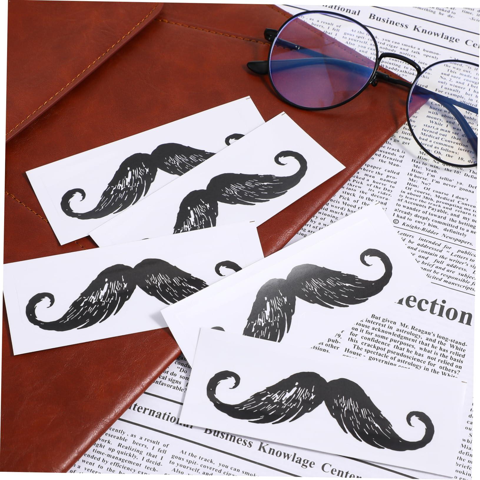 BELLIFFY BELLIFFY 50pcs Stickers Protector Waxing Kit Mens Sticking Stuffers Decals Remover Sticks Nose Wax Strips Wax Strips for Mustache Vinyl Decal Facial Tool Depilation Cleaning Kits Black Pp