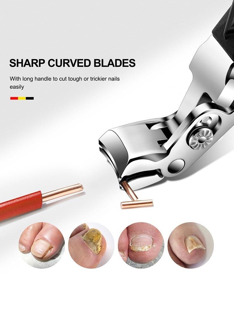 NinthAvenue Basics Ribili Clipmaster Pro Toenail Clippers, Ribili Clipmaster Pro, Ribili Clip Master Pro for Thick Nails, Ribili Clipmaster Pro Nail Clippers,Ergonomic Angled Head Thick Toenail Clipper(C)
