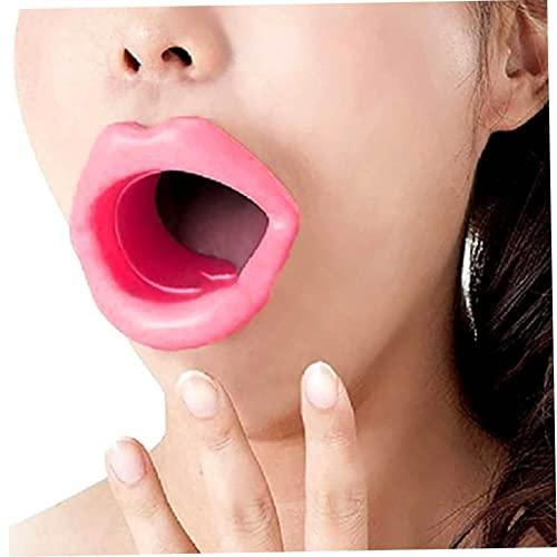 Jorzer Silicone Lips Exerciser Facial Muscle Tightener Face Lifting Mouth Stretcher Trainer, Mouth Exerciser, Lips Muscle Trainer, Mouth Muscle Tightener, Pink