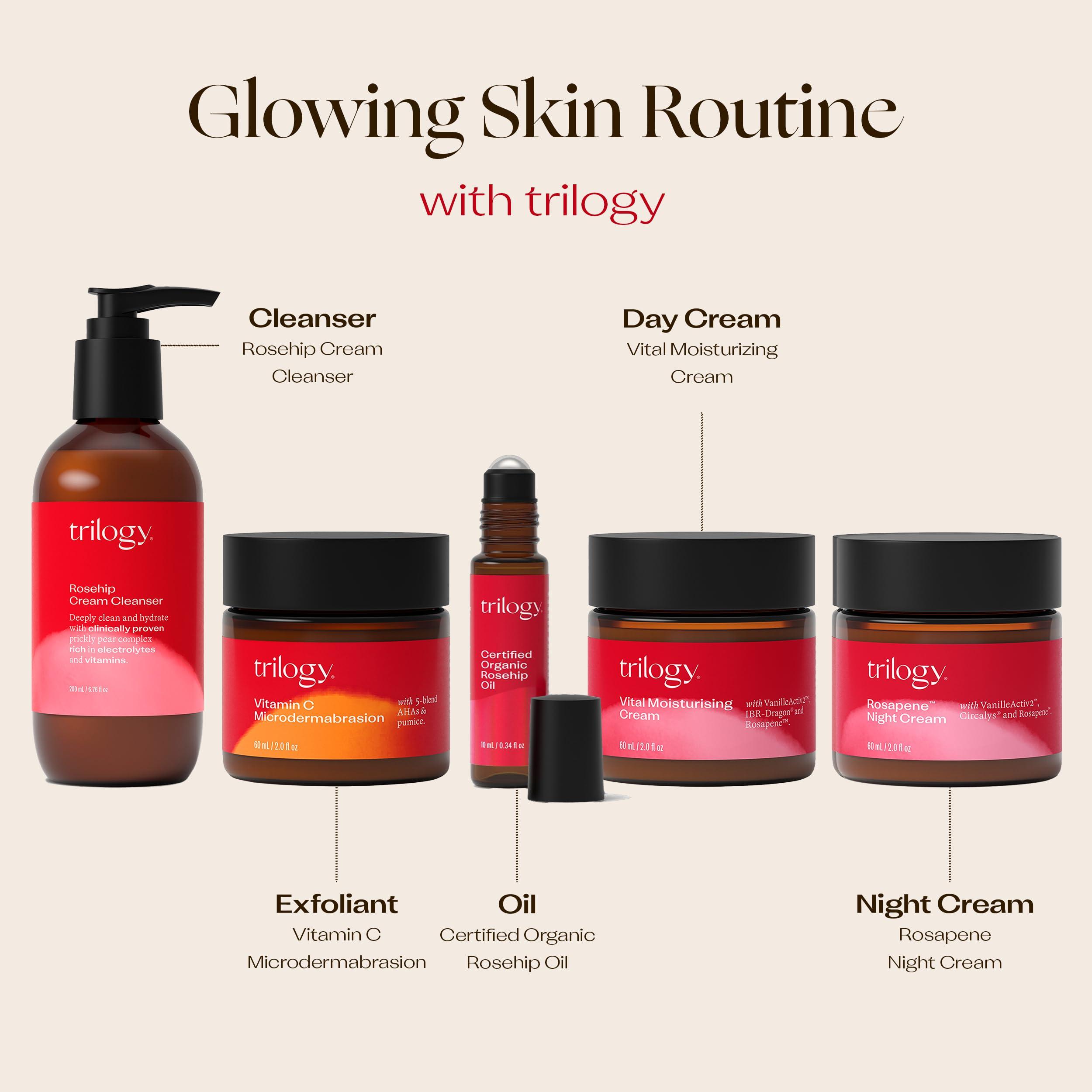 Trilogy Trilogy Certified Organic Rosehip Oil - Pure Rosehip Oil Reduces the Appearance of Wrinkles, Scars, Stretchmarks and Evens Skin Tone, 0.34 oz (10 ml)