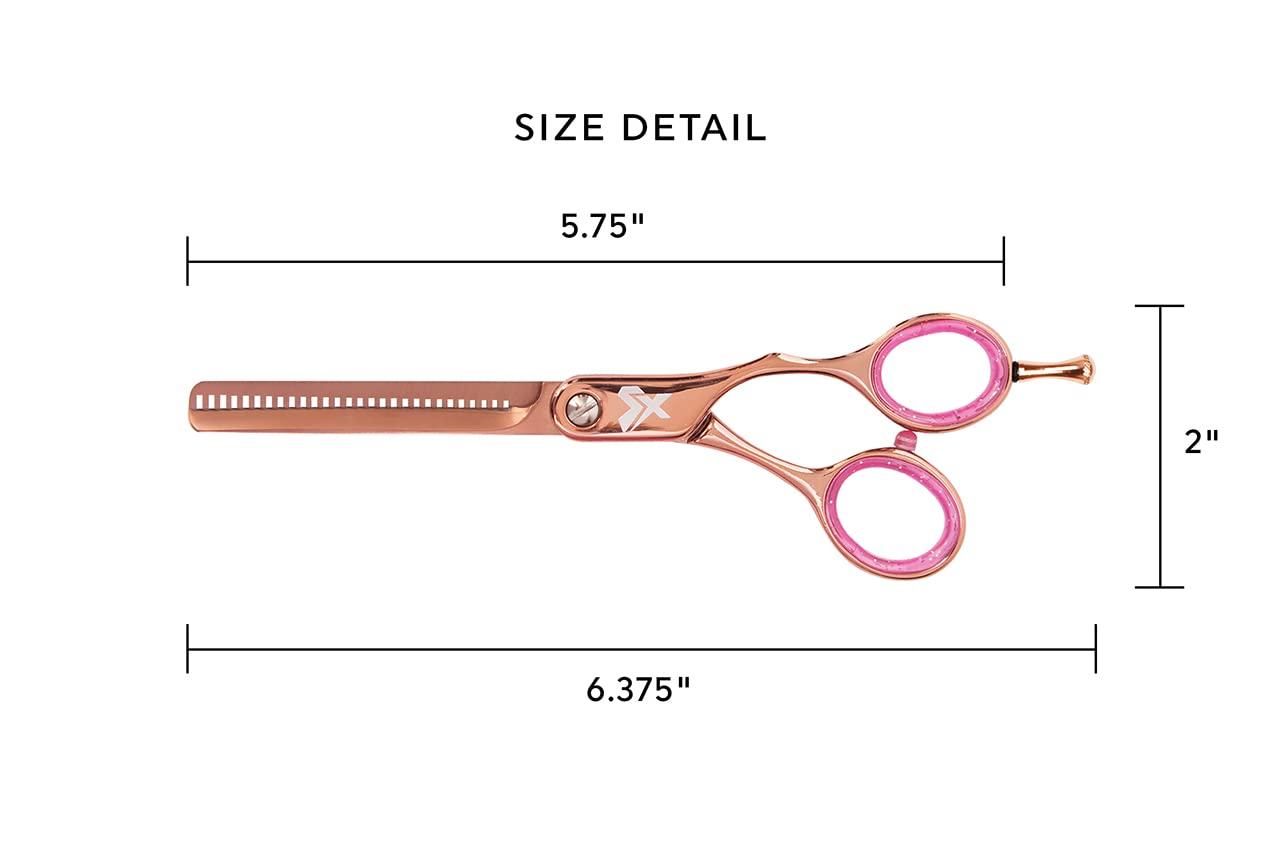 Cricket Cricket Shear Xpressions Hey Rosie 30T Professional Hair Cutting Scissors - Barber Scissors, Japanese Stainless Steel, Ideal for Stylists and Home Use, Hey Rosie - Rose Gold