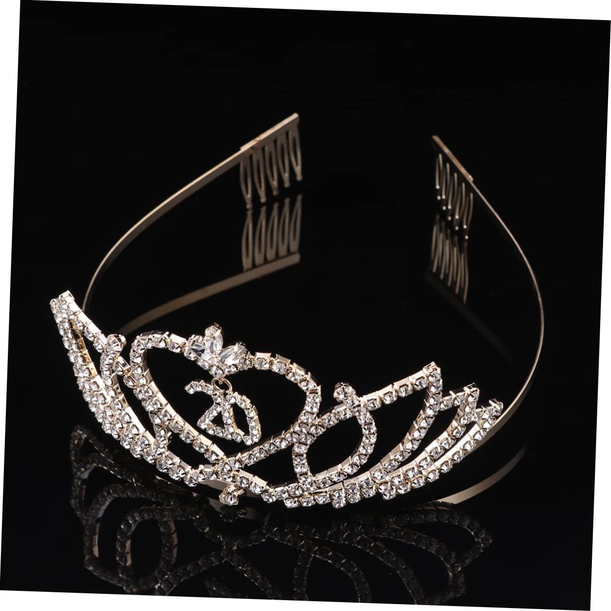 DRESSOOS DRESSOOS 1pc Crown Hair Clasp Party Hair Clasp Birthday Princess Bridal Headpiece Girls Headband Birthday Headband 40th Birthday 20th Birthday Crown for Girls Dress Accessories Dinner Party