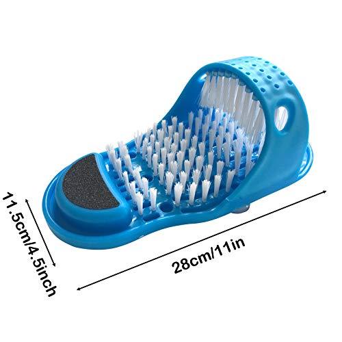 EVERMARKET Evermarket Magic Feet Cleaner Simple Foot Scrubber Feet Shower Spa Easy Feet Cleaning Brush Exfoliating Foot Massager Slipper(Blue)