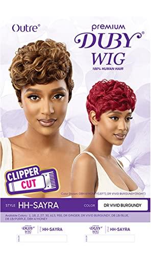 Duby Outre Human Hair Premium Clipper Cut Duby Wig HH SAYRA (DB1B/BLU)