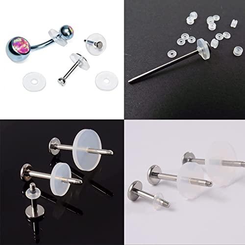 Bloomfall Bloomfall Clear Piercing Disc For Piercing Bump,Pressure Silicone Earrings For Keloids Healing Pads Belly Button Piercing Kit Nose Piercing Bump Treatment (5MM 8PCS)