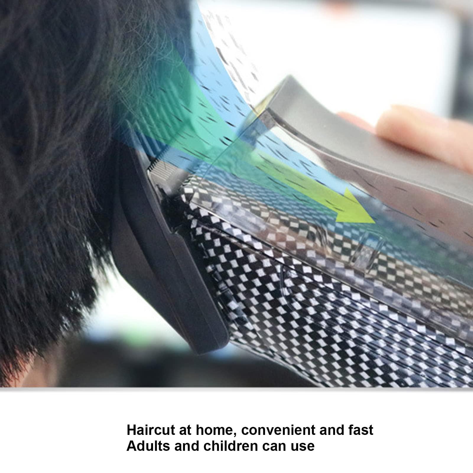 YUYTE YUYTE Hair Trimmer USB Vacuum Trimmer Kit with Powerful Automatic Hair Suction for Beards Facial Hair Stubble Hair Clipping Lithium Ion Powered Electric Shaver with 4 Guide Combs