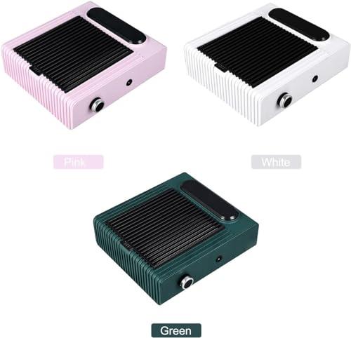 RomildaYuan Nail Dust Collector, 80W Electric Nail Dust Collector Speed Adjustable Nail Drill Machine Vacuum Cleaner Nails Art With Strainer Mesh Nail Machine Recharable Nail Dust Collector With Reusable Filte (