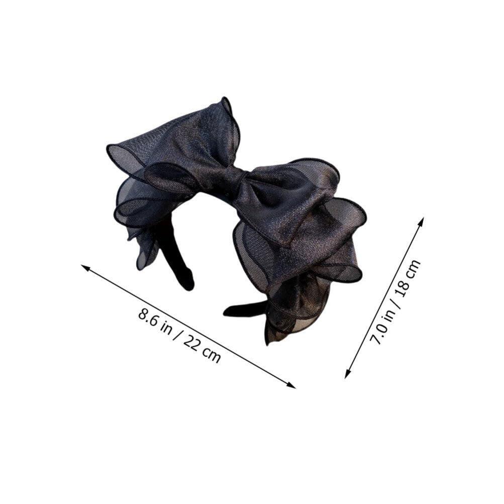 SHERCHPRY SHERCHPRY Black Headband With Bow, Bow Knot Headbands Bow Hair Hoop Cosplay Party